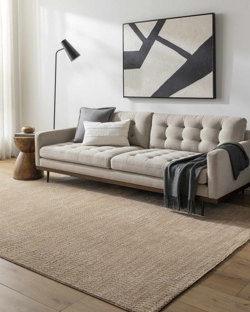 Pabla Modern Style Beige Area Rug - The Rug Decor