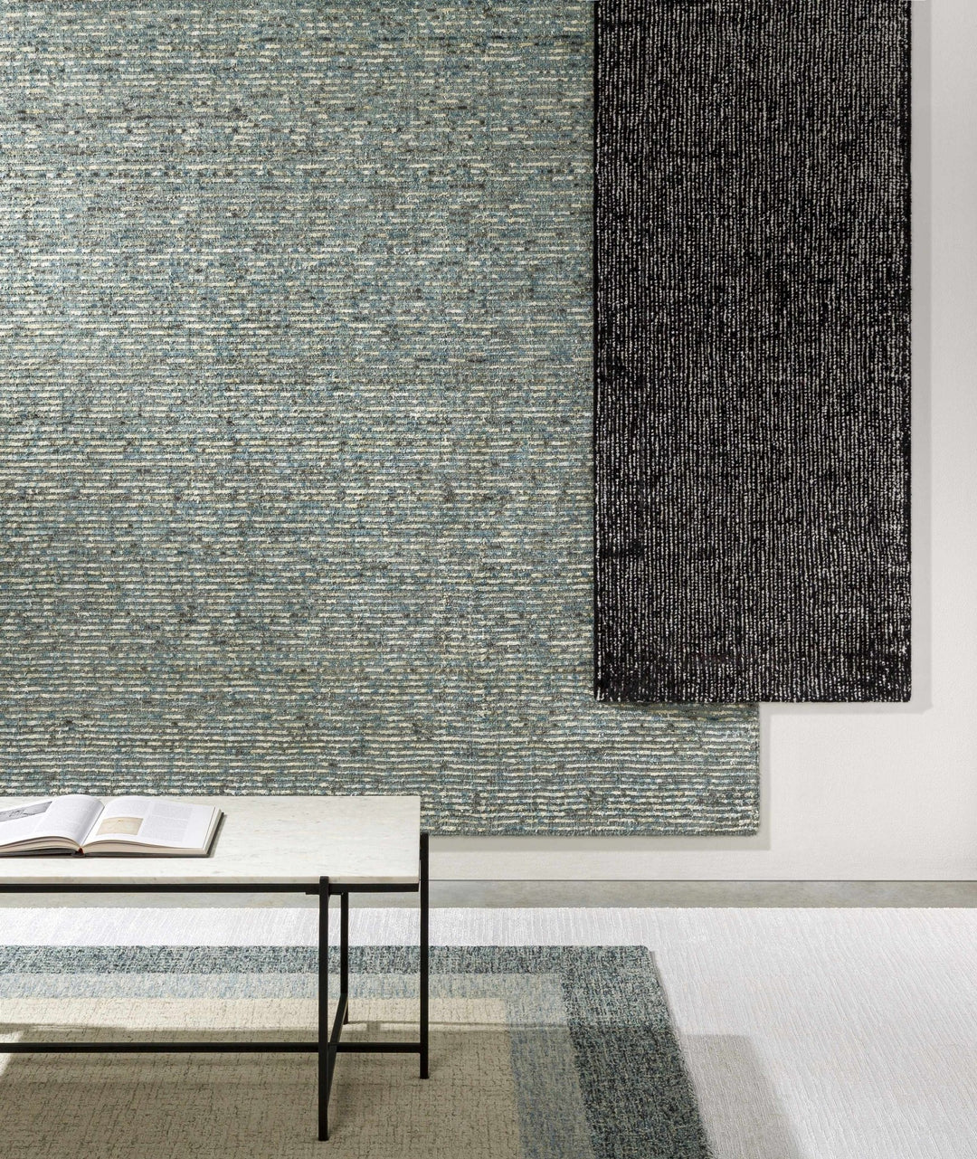 Padada Beige And Blue Bordered Wool Rug - The Rug Decor