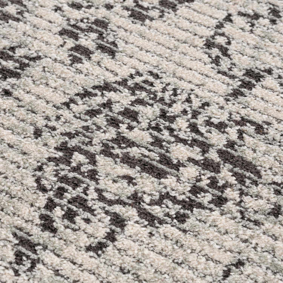 Paicines Traditional Floral Design Ivory And Charcoal Area Rug - The Rug Decor