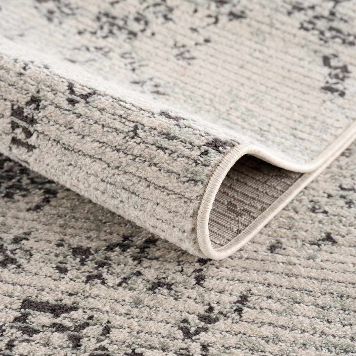 Paicines Traditional Floral Design Ivory And Charcoal Area Rug - The Rug Decor