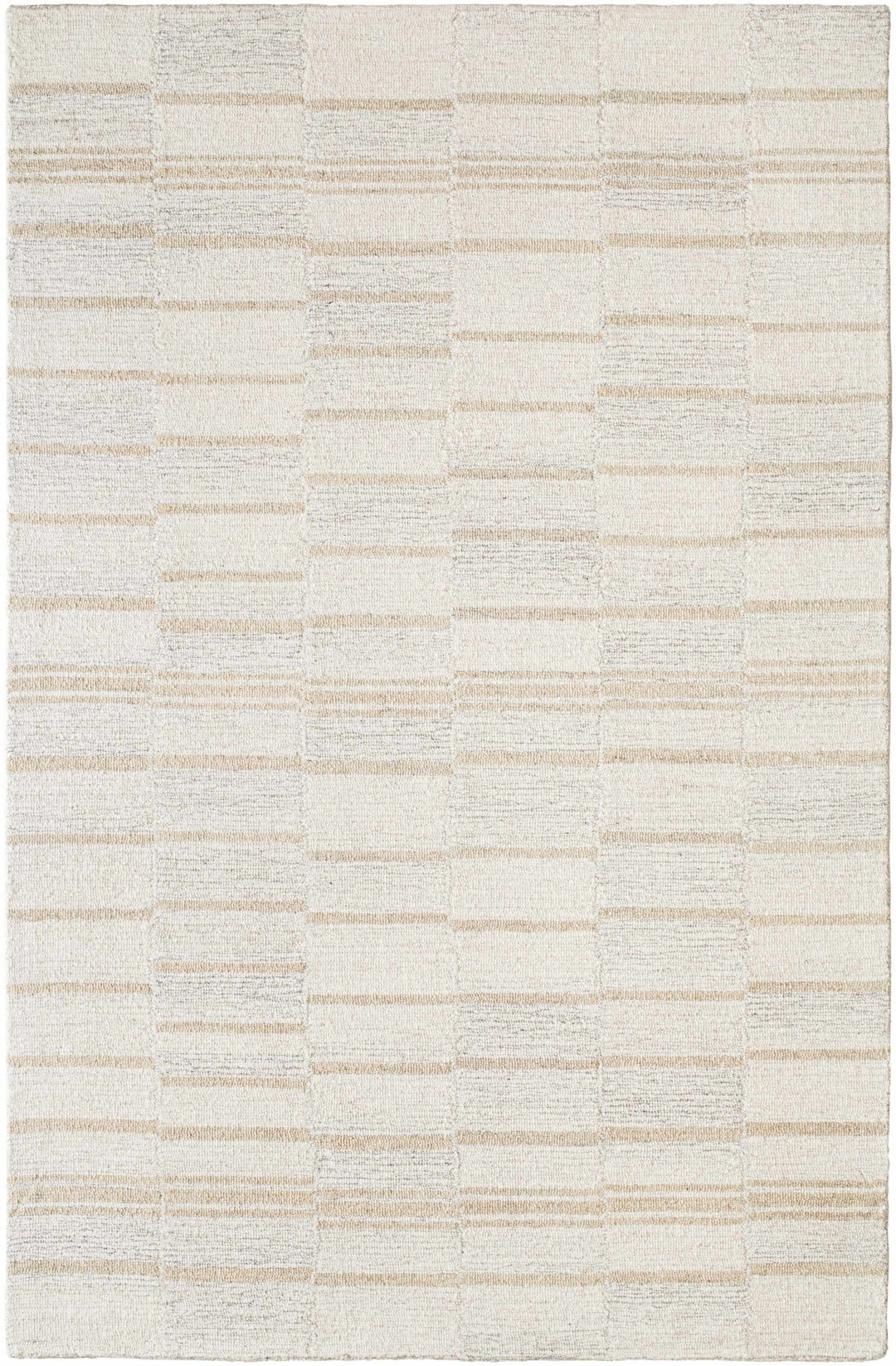 Paiva Modern Style Beige Hand Tufted Wool Area Rug - The Rug Decor