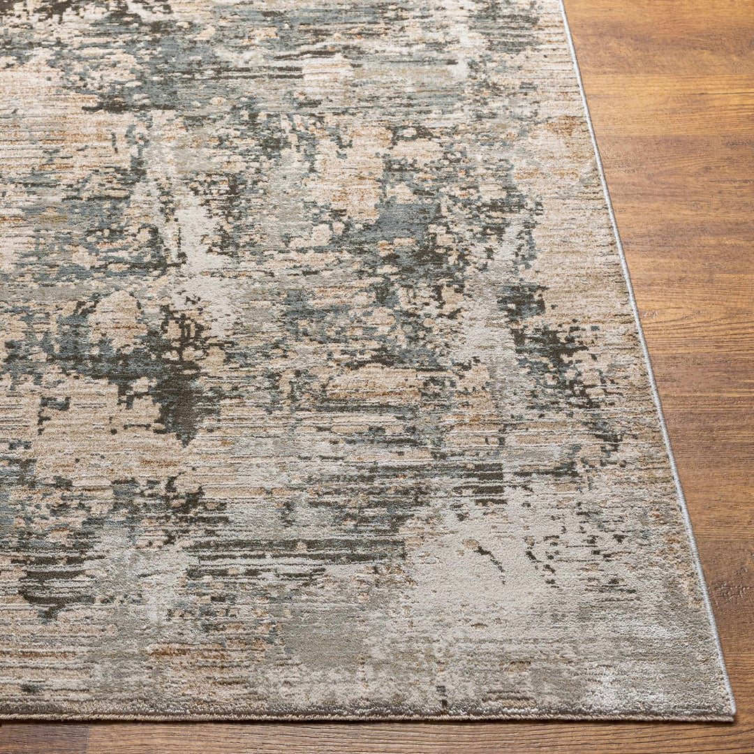 Palanit Modern Abstract Design Gray And Beige Area Rug - The Rug Decor