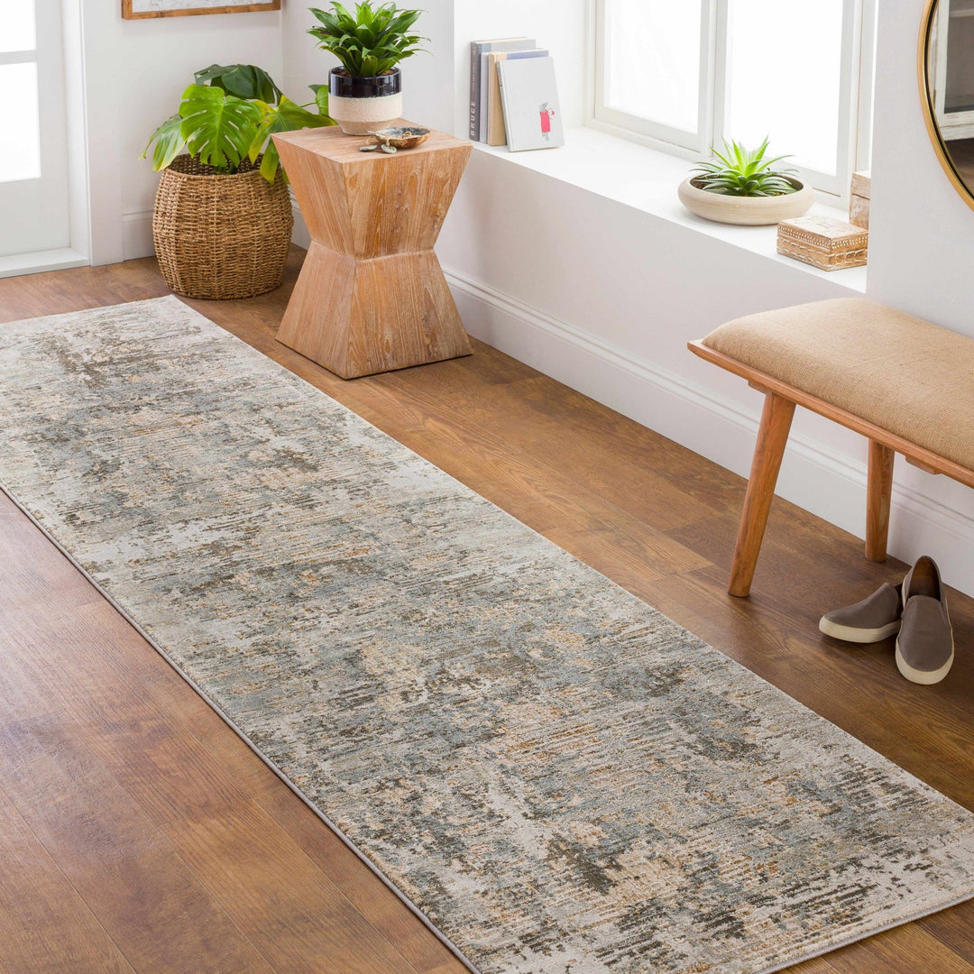 Palanit Modern Abstract Design Gray And Beige Area Rug - The Rug Decor