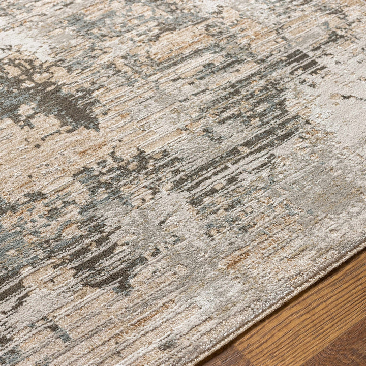 Palanit Modern Abstract Design Gray And Beige Area Rug - The Rug Decor