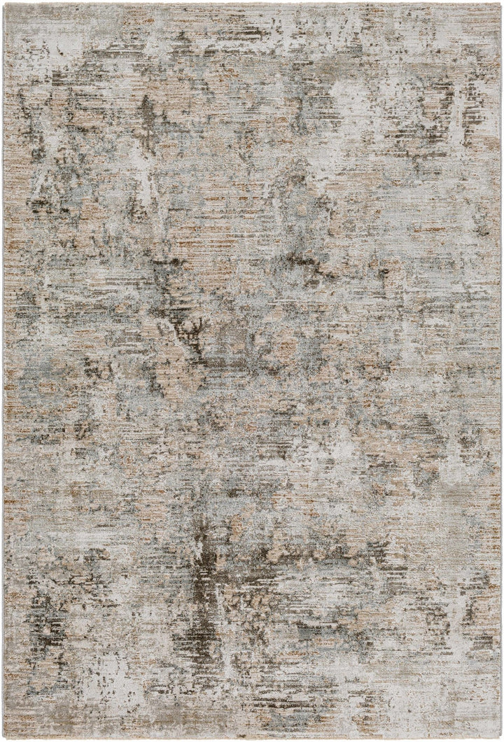 Palanit Modern Abstract Design Gray And Beige Area Rug - The Rug Decor