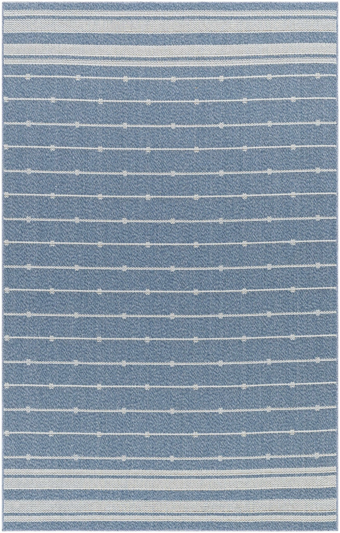 Palma Modern Stripe Pattern Blue Outdoor Area Rug - The Rug Decor