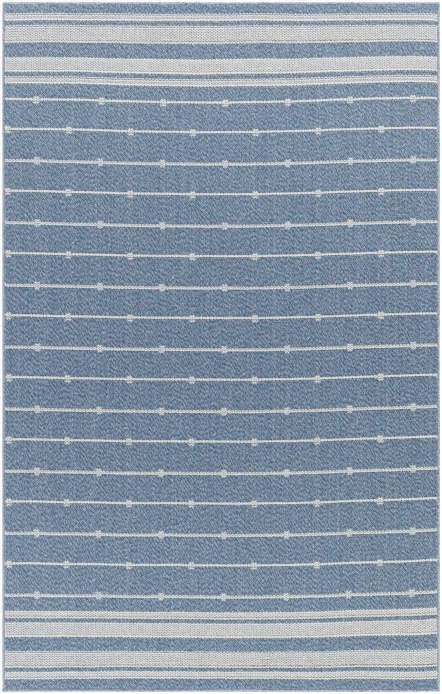 Palma Modern Stripe Pattern Blue Outdoor Area Rug - The Rug Decor