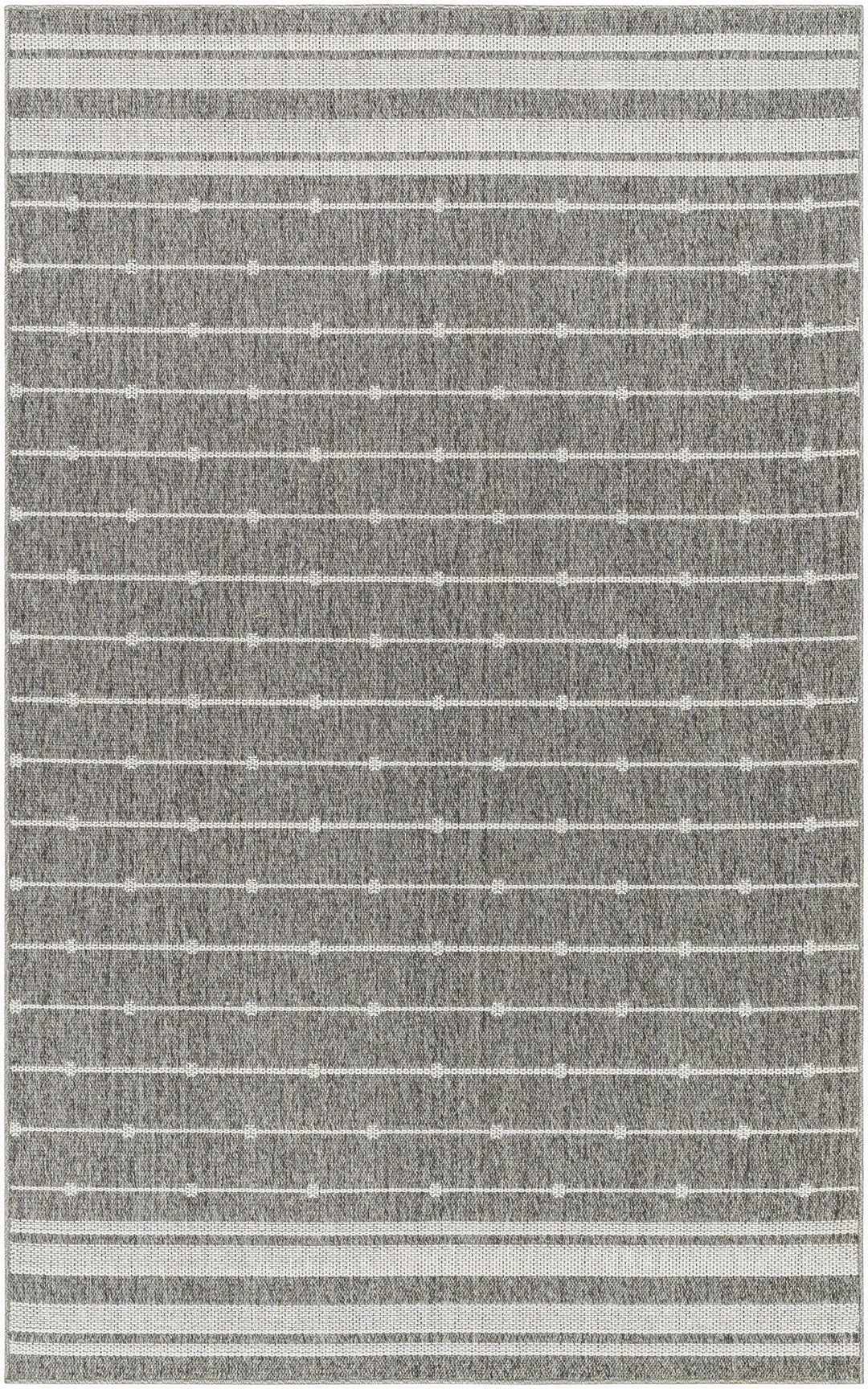 Palma Modern Stripe Pattern Ivory And Gray Outdoor Area Rug - The Rug Decor