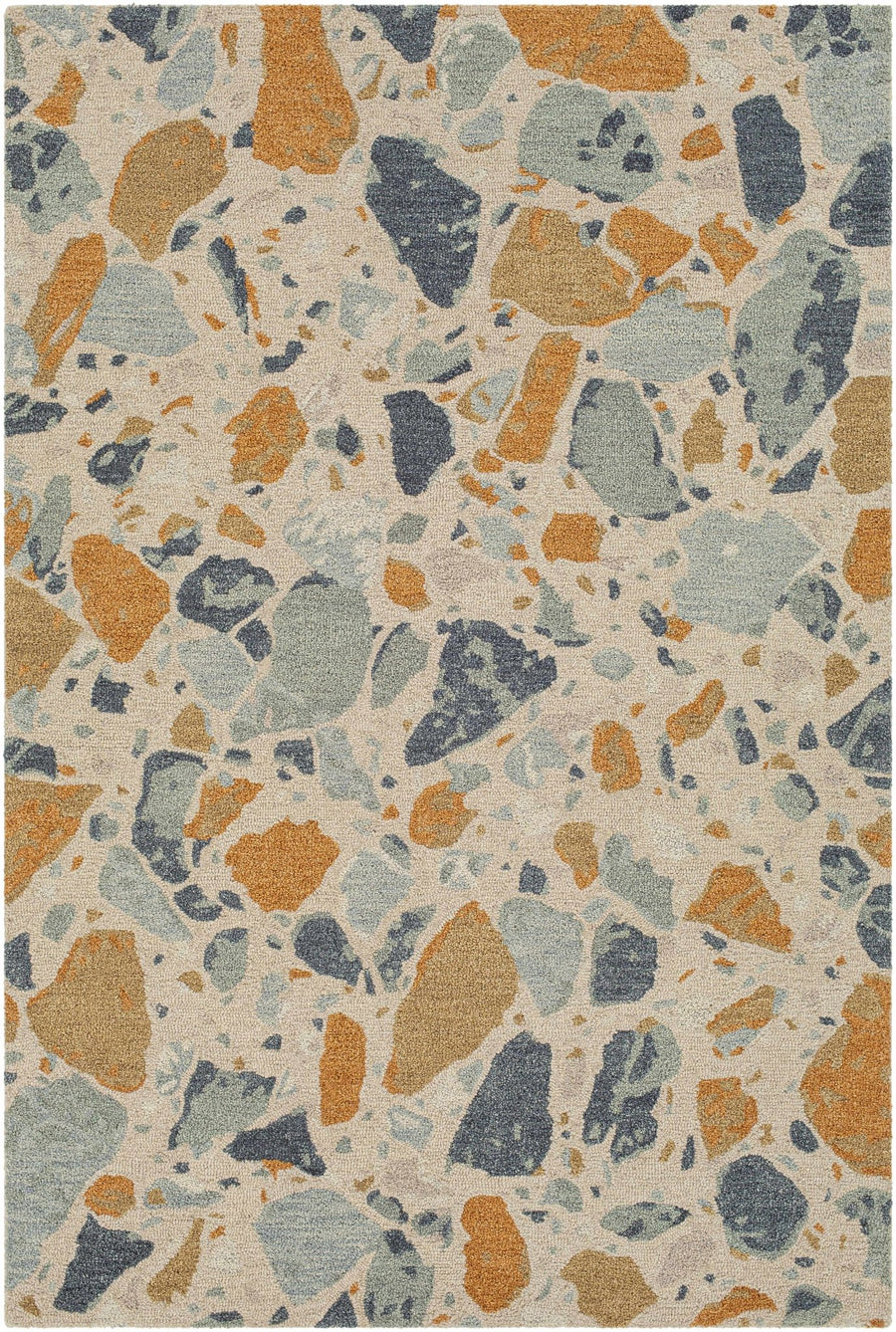 Panabingan Contemporary Style Beige And Mustard Hand Tufted Area Rug - The Rug Decor