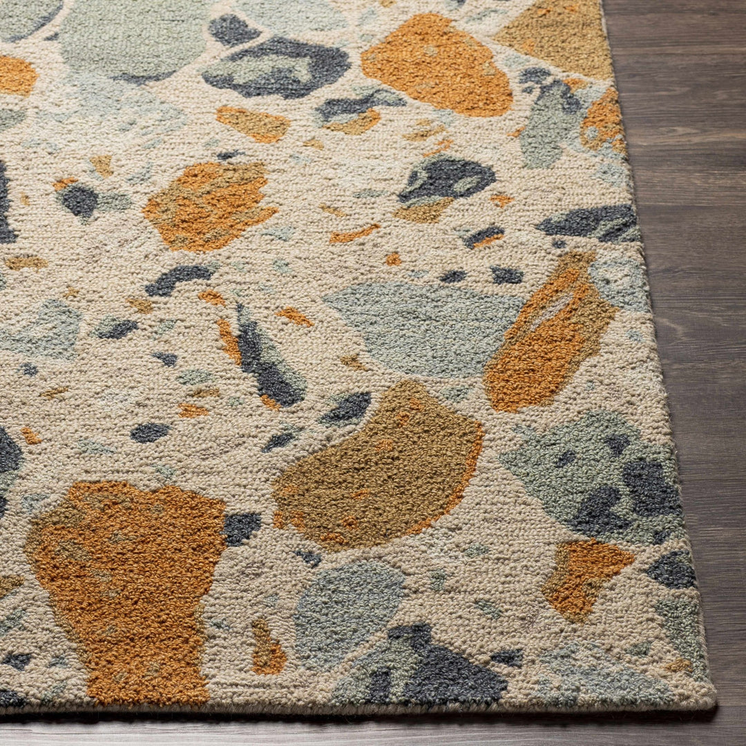 Panabingan Contemporary Style Beige And Mustard Hand Tufted Area Rug - The Rug Decor