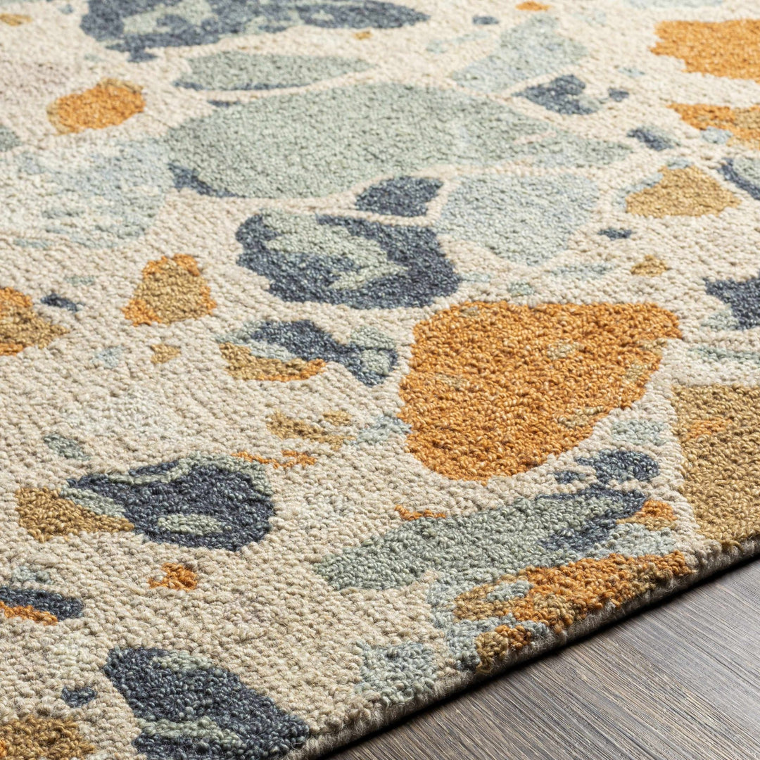 Panabingan Contemporary Style Beige And Mustard Hand Tufted Area Rug - The Rug Decor