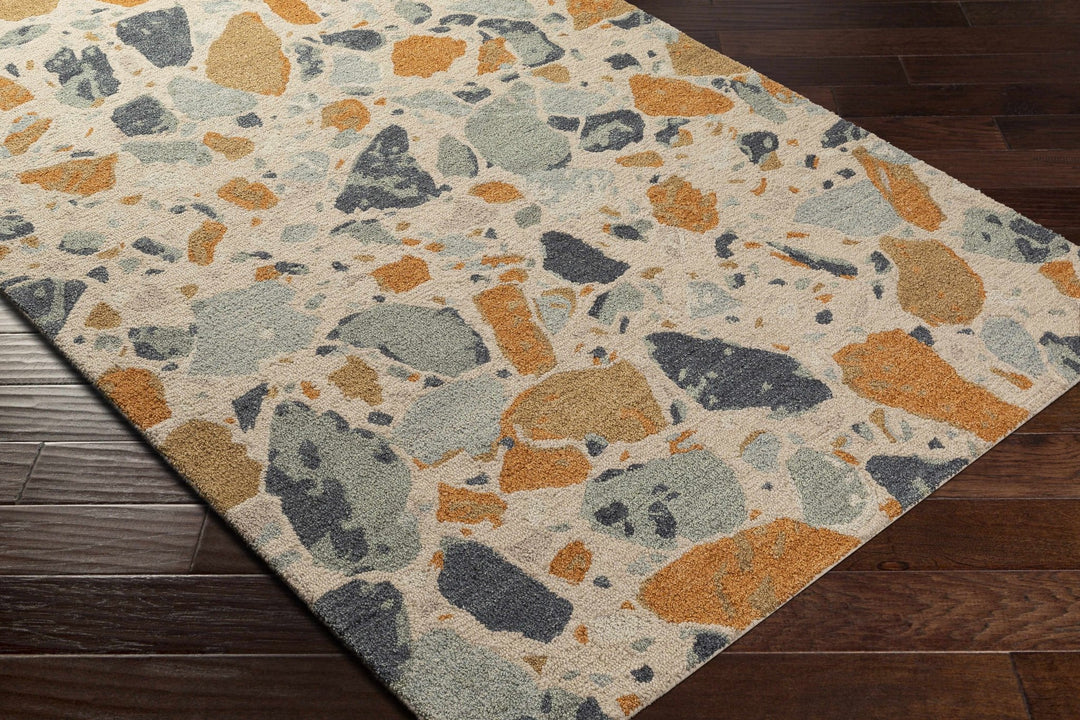 Panabingan Contemporary Style Beige And Mustard Hand Tufted Area Rug - The Rug Decor
