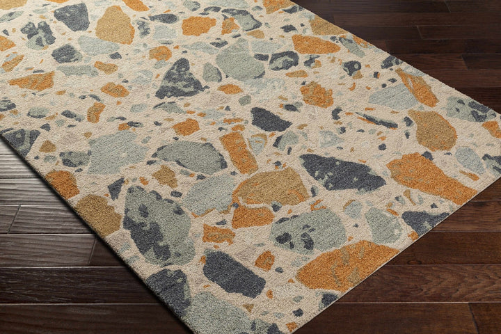 Panabingan Contemporary Style Beige And Mustard Hand Tufted Area Rug - The Rug Decor