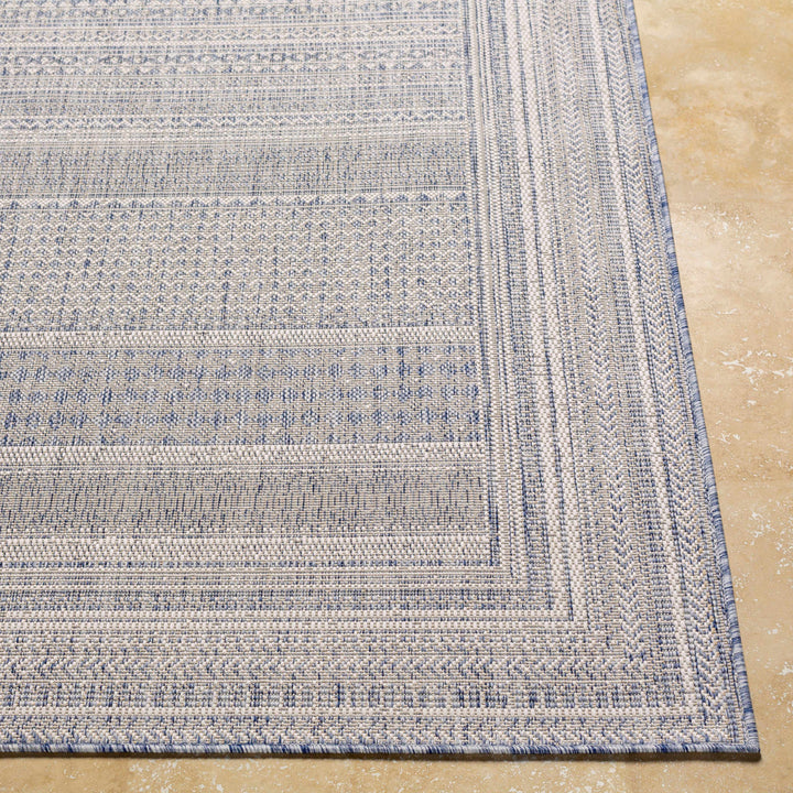 Panaytayon Modern Style Blue And Beige Outdoor Area Rug