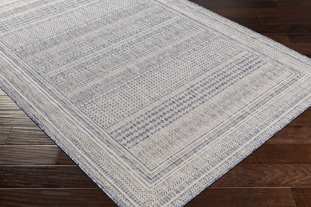 Panaytayon Modern Style Blue And Beige Outdoor Area Rug - The Rug Decor