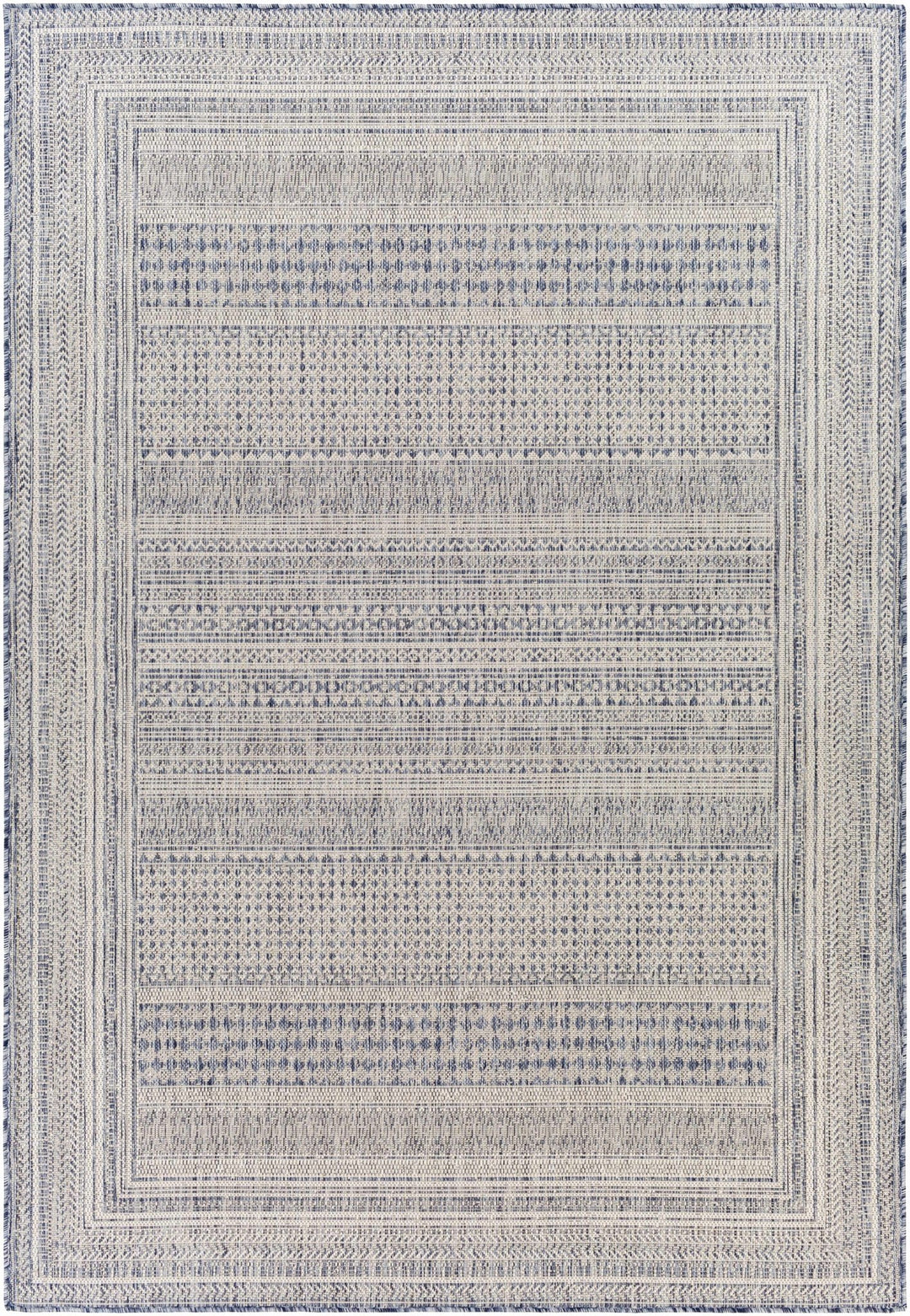 Panaytayon Modern Style Blue And Beige Outdoor Area Rug - The Rug Decor