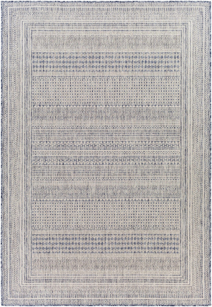 Panaytayon Modern Style Blue And Beige Outdoor Area Rug - The Rug Decor