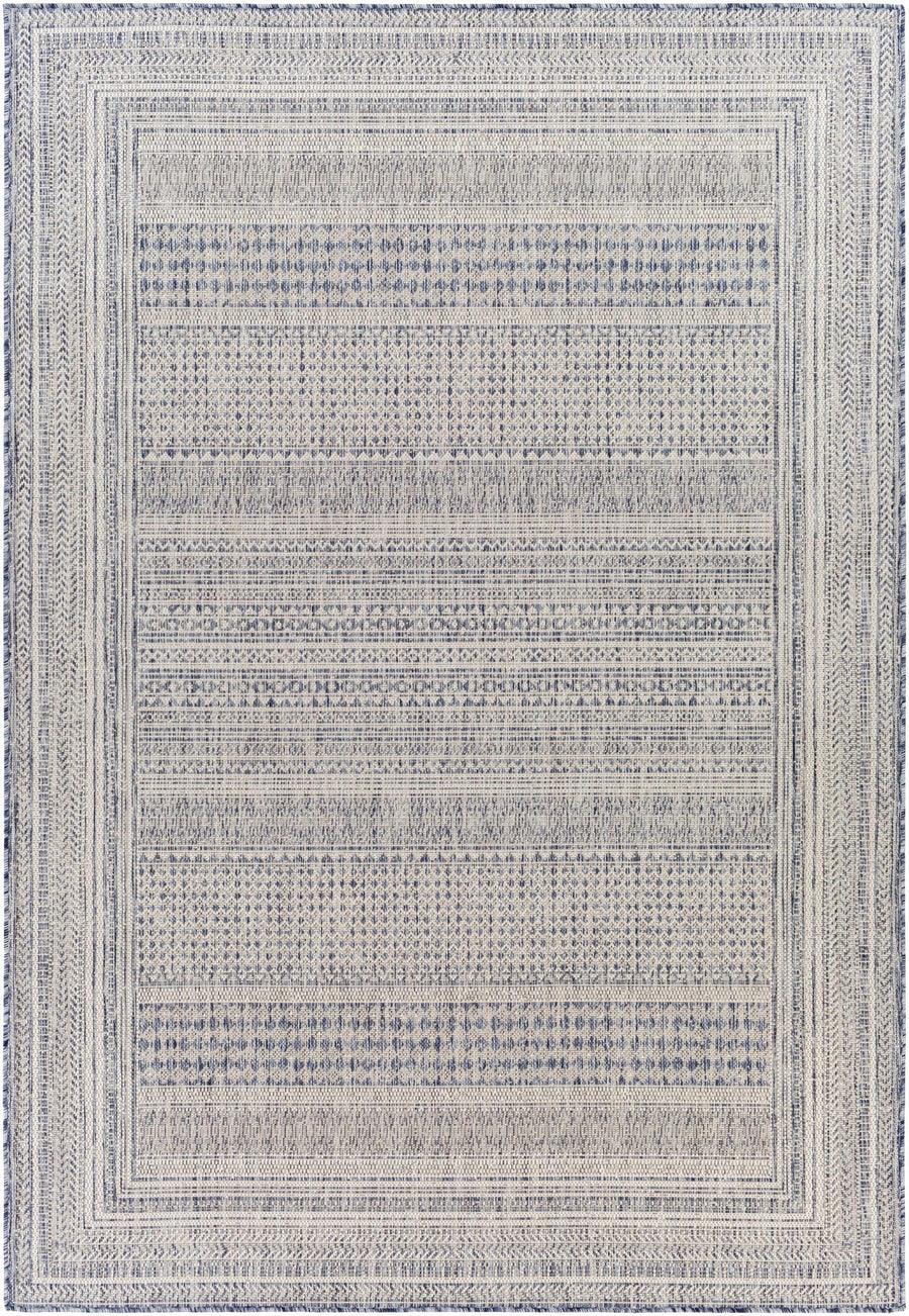 Panaytayon Modern Style Blue And Beige Outdoor Area Rug - The Rug Decor