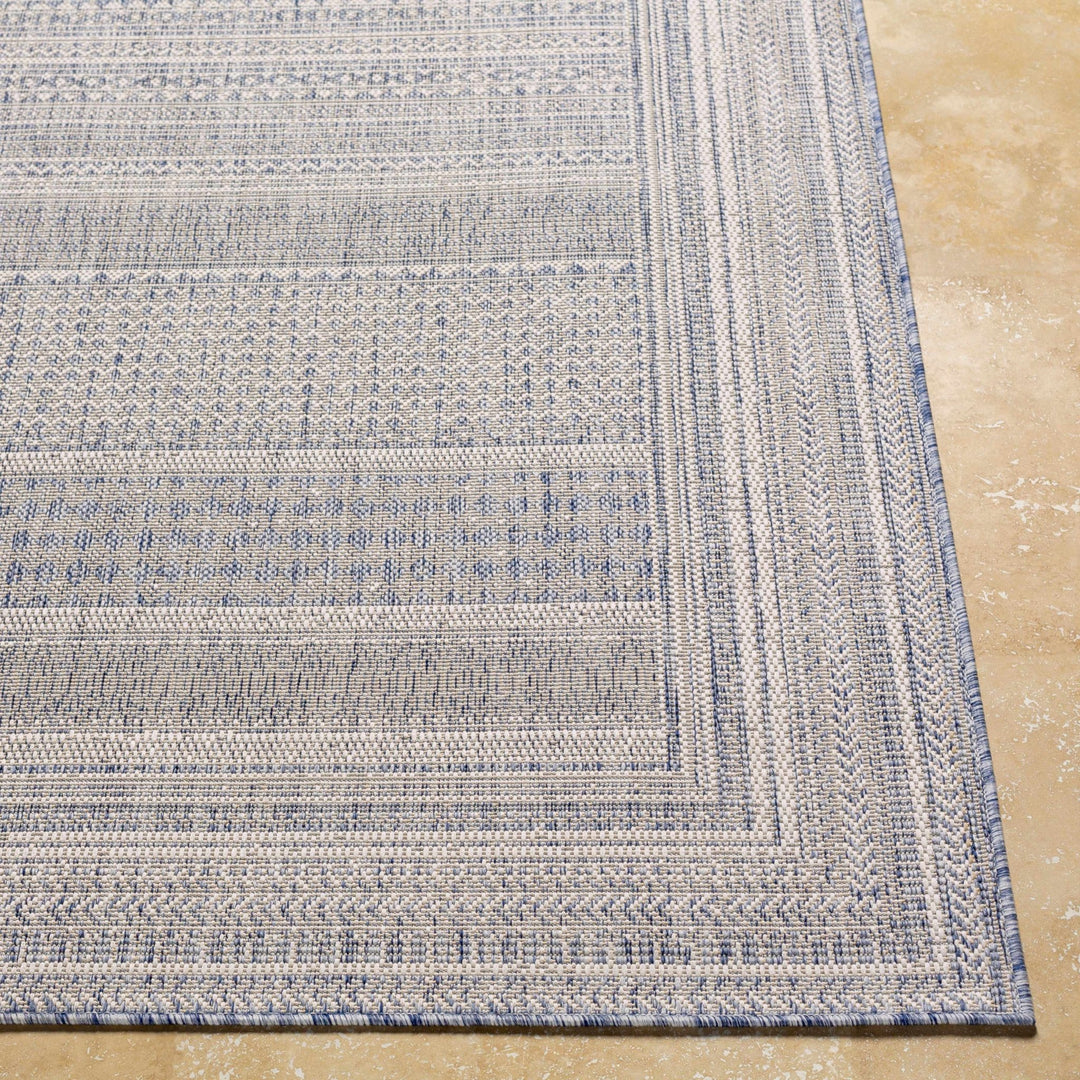 Panaytayon Modern Style Blue And Beige Outdoor Area Rug - The Rug Decor