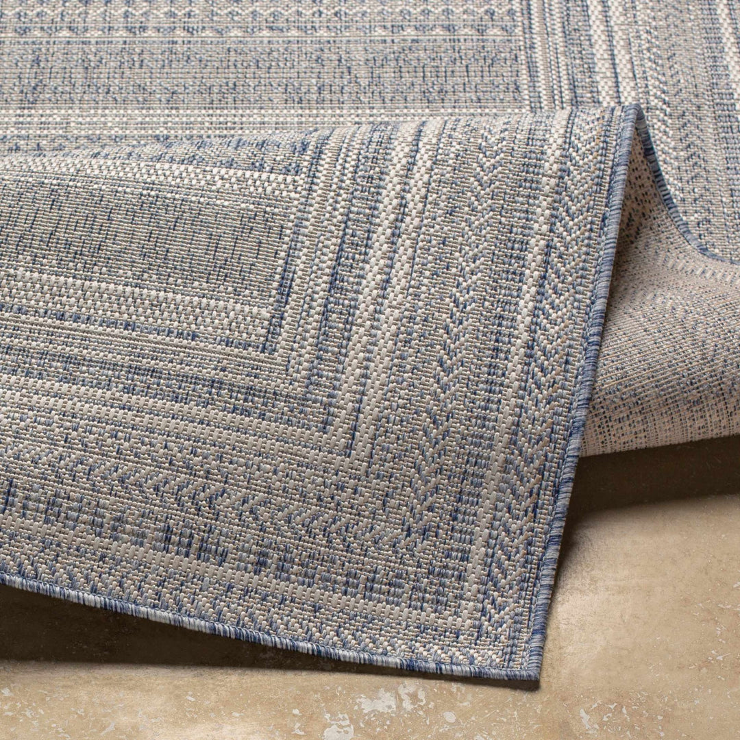 Panaytayon Modern Style Blue And Beige Outdoor Area Rug - The Rug Decor