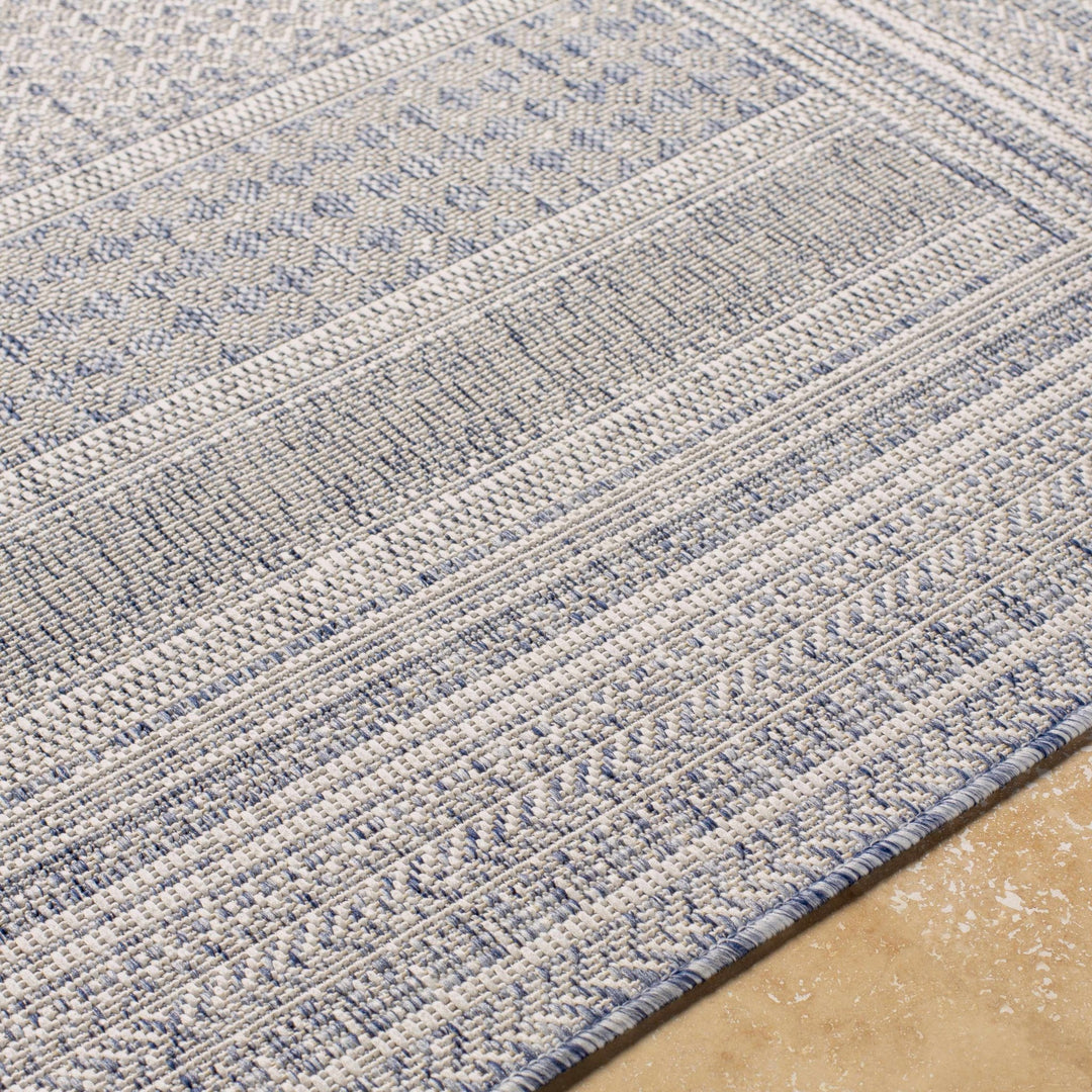 Panaytayon Modern Style Blue And Beige Outdoor Area Rug - The Rug Decor