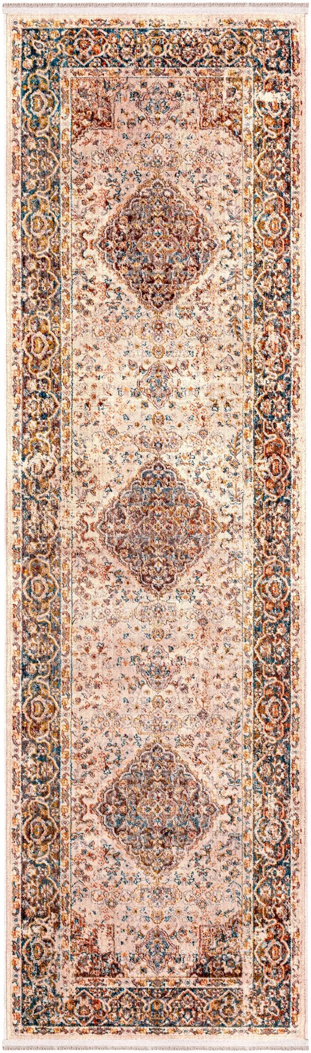 Panglao Traditional Style Ivory And Mustard Area Rug - The Rug Decor