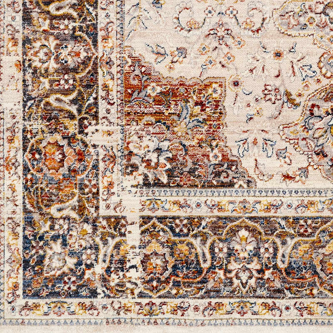 Panglao Traditional Style Ivory And Mustard Area Rug - The Rug Decor