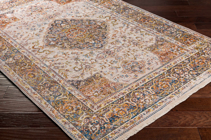 Panglao Traditional Style Ivory And Mustard Area Rug - The Rug Decor