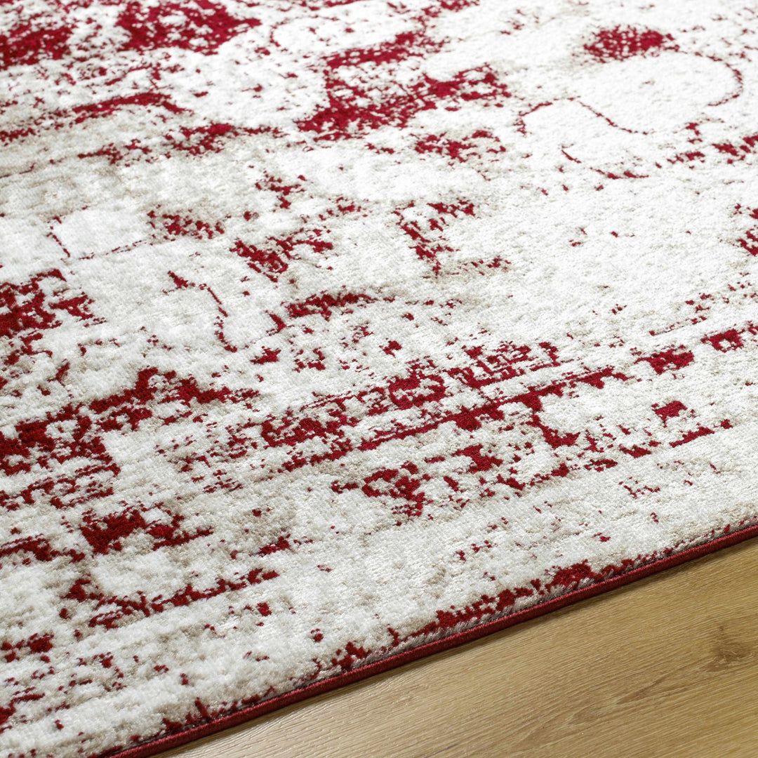 Pansy Maroon And Ivory Traditional Style Area Rug - The Rug Decor