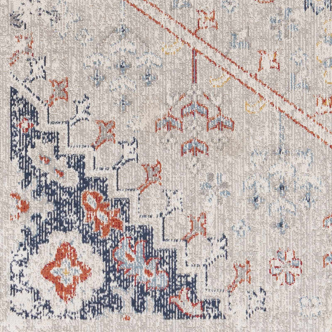 Papineauville Traditional Style Gray And Blue Outdoor Area Rug