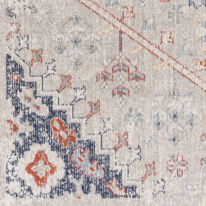 Papineauville Traditional Style Gray And Blue Outdoor Area Rug