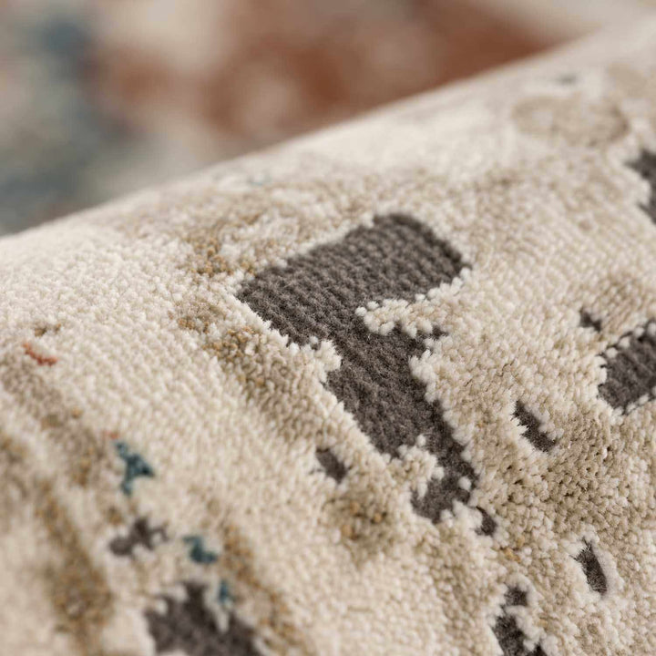 Parkfield Modern Abstract Design Beige And Blue Area Rug - The Rug Decor
