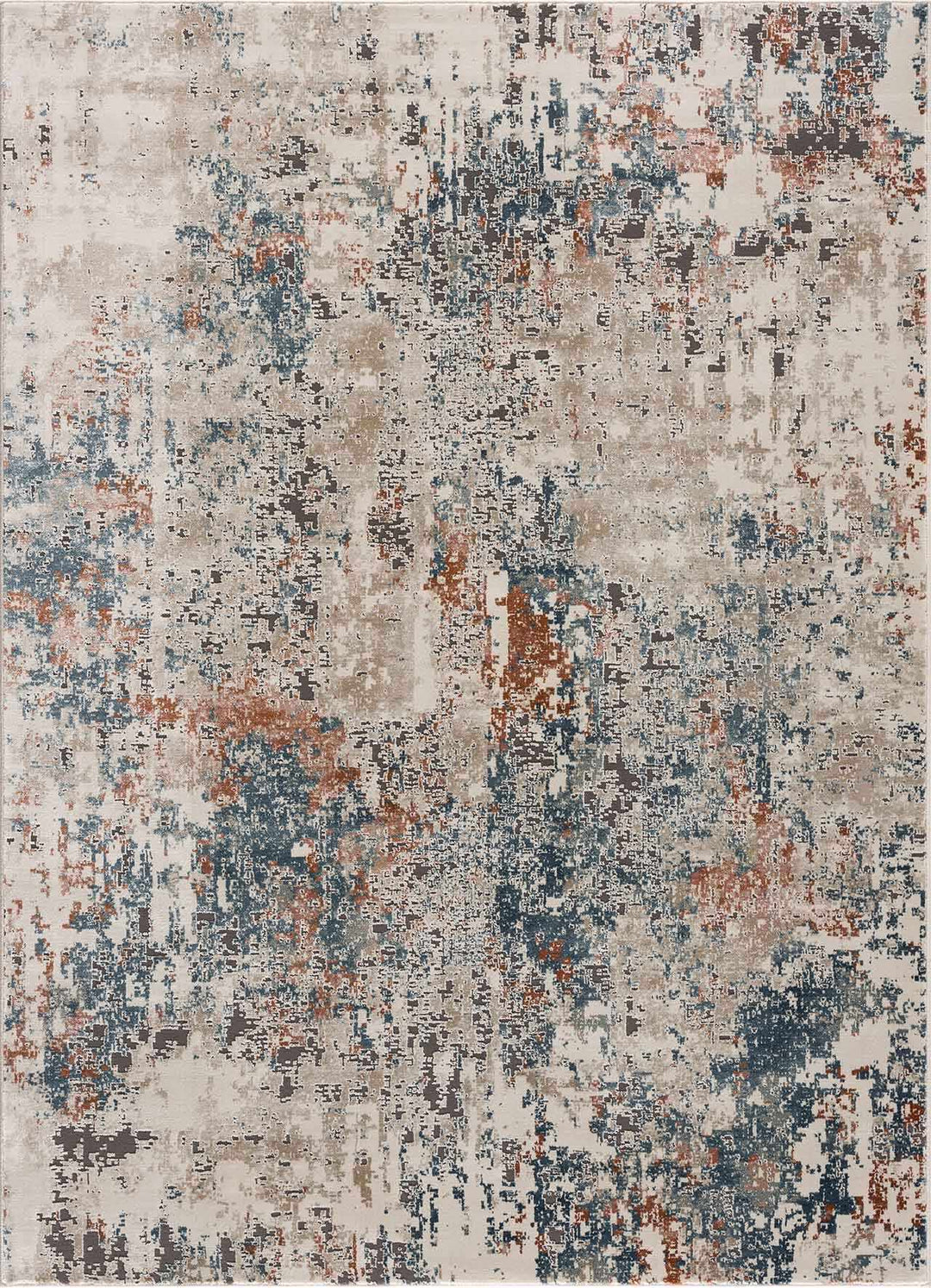Parkfield Modern Abstract Design Beige And Blue Area Rug - The Rug Decor