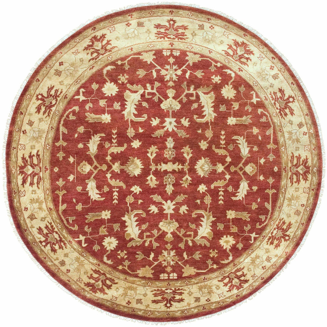 Parkhill Traditional Style Olive & Rust Hand Knotted Wool Rug - The Rug Decor