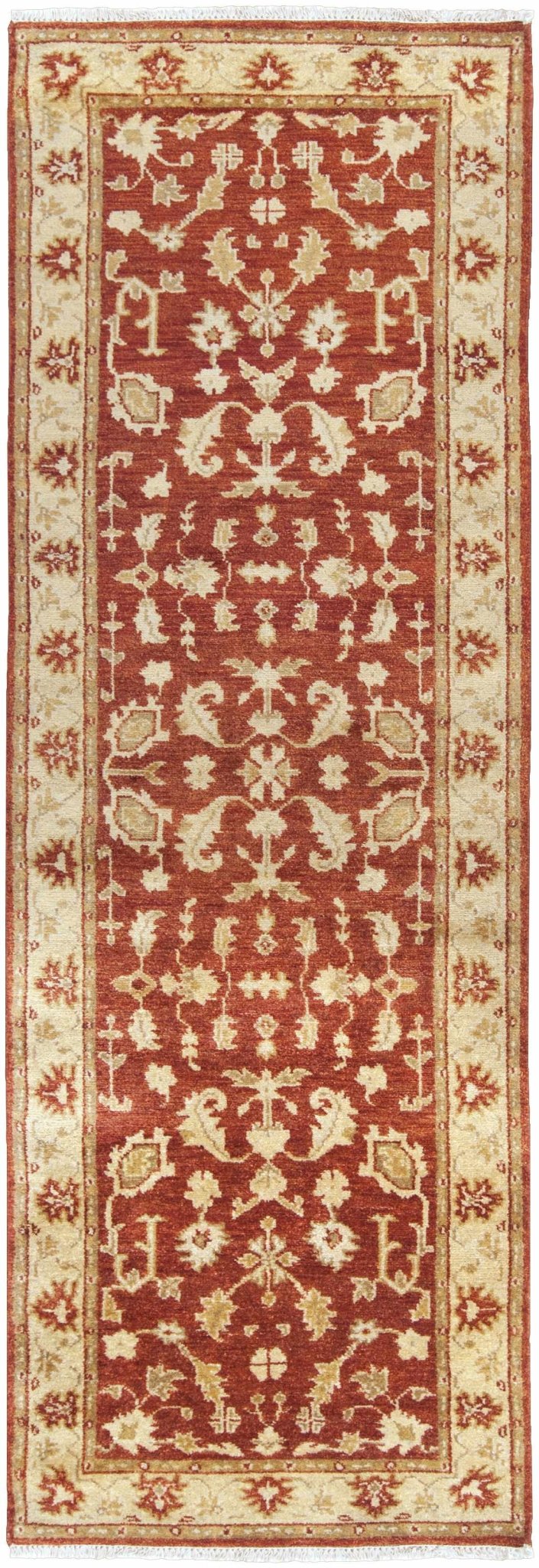 Parkhill Traditional Style Olive & Rust Hand Knotted Wool Rug - The Rug Decor