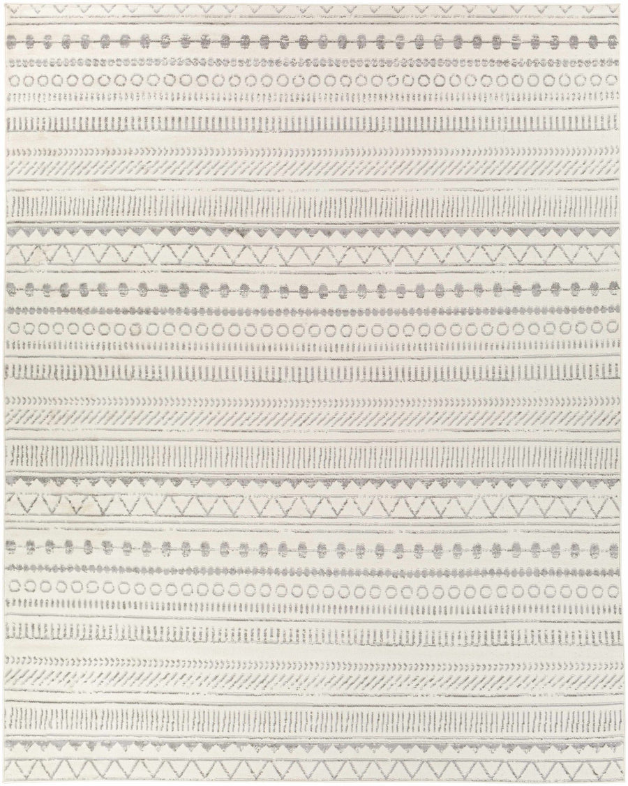Parmelia Modern Style Ivory And Gray Area Rug - The Rug Decor