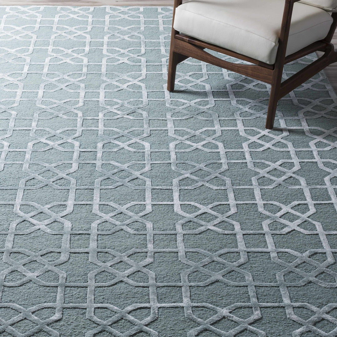 Paskenta Geometrical Gray Sage Area Rug - The Rug Decor