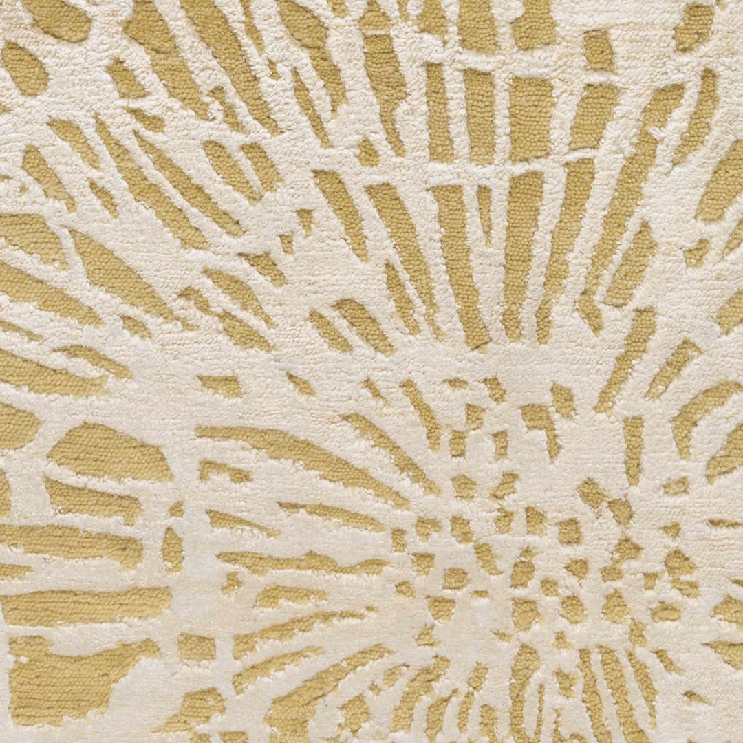 Patagonia Modern Style Mustard And Ivory Hand Knotted Wool Area Rug