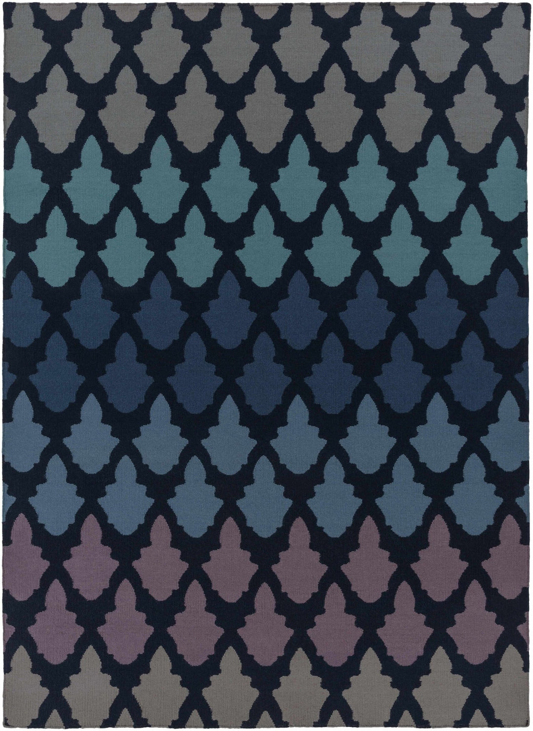 Paton Modern Blue And Black Hand Woven Wool Area Rug - The Rug Decor