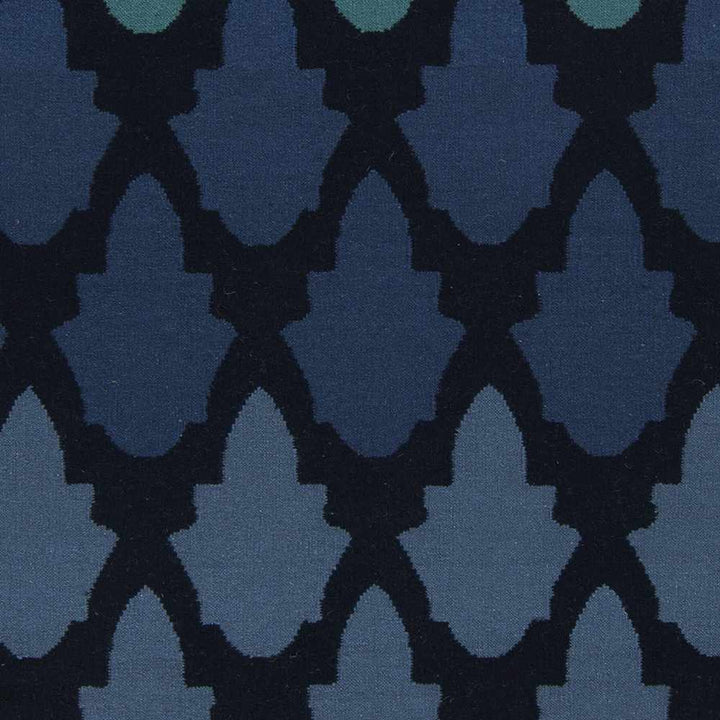 Paton Modern Blue And Black Hand Woven Wool Area Rug - The Rug Decor