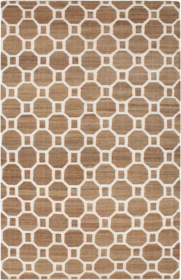 Pattersonvle Modern Camel And Ivory Hand Woven Area Rug