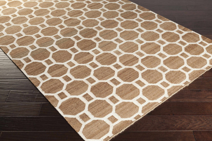 Pattersonvle Modern Camel And Ivory Hand Woven Area Rug
