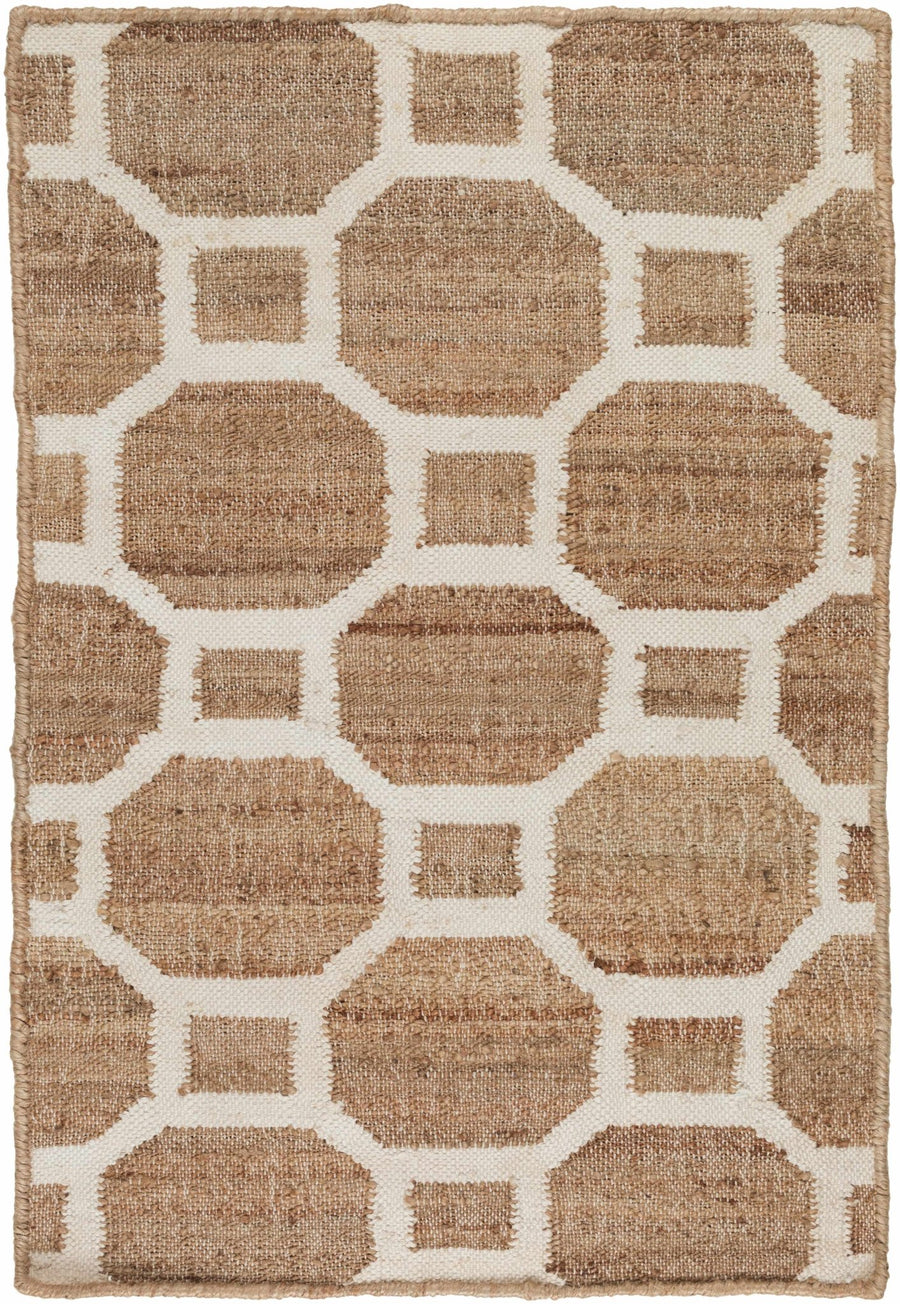 Pattersonvle Modern Camel And Ivory Hand Woven Area Rug - The Rug Decor