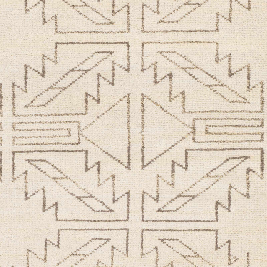 Pawhuska Modern Geometrical Design Beige Hand Knotted Area Rug - The Rug Decor