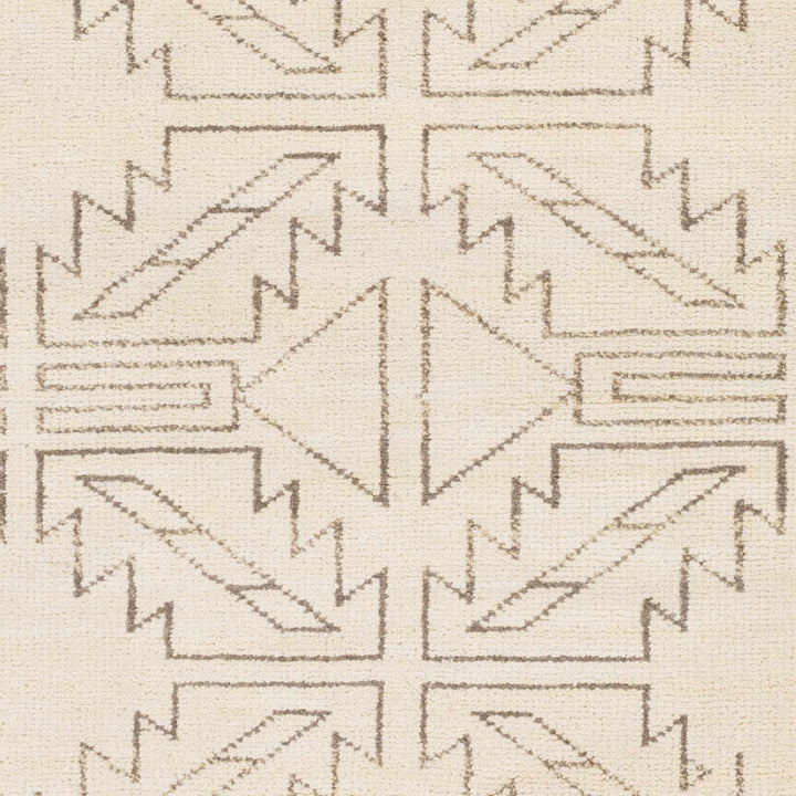 Pawhuska Modern Geometrical Design Beige Hand Knotted Area Rug - The Rug Decor