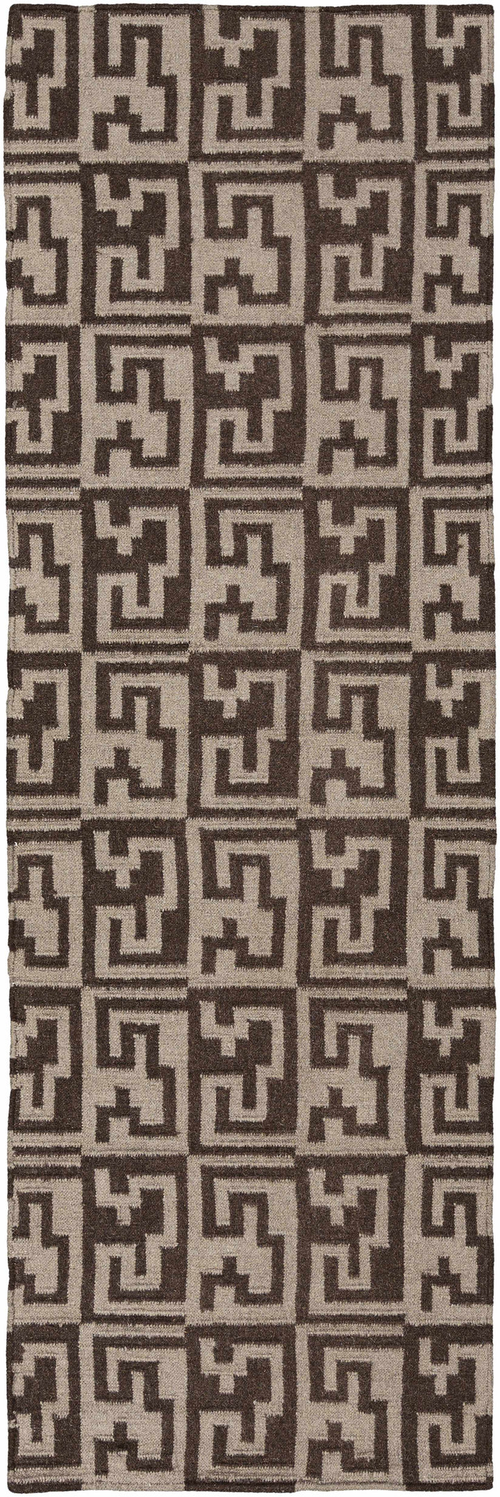 Paxville Modern Geometrical Design Brown Area Rug