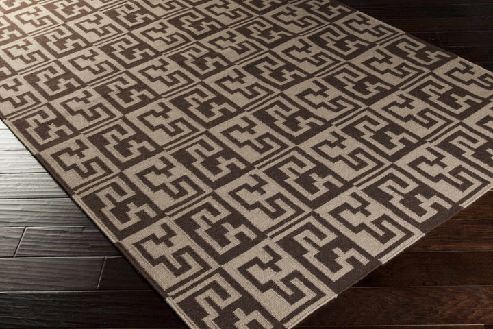 Paxville Modern Geometrical Design Brown Area Rug