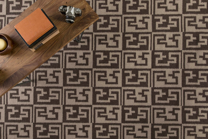 Paxville Modern Geometrical Design Brown Area Rug - The Rug Decor