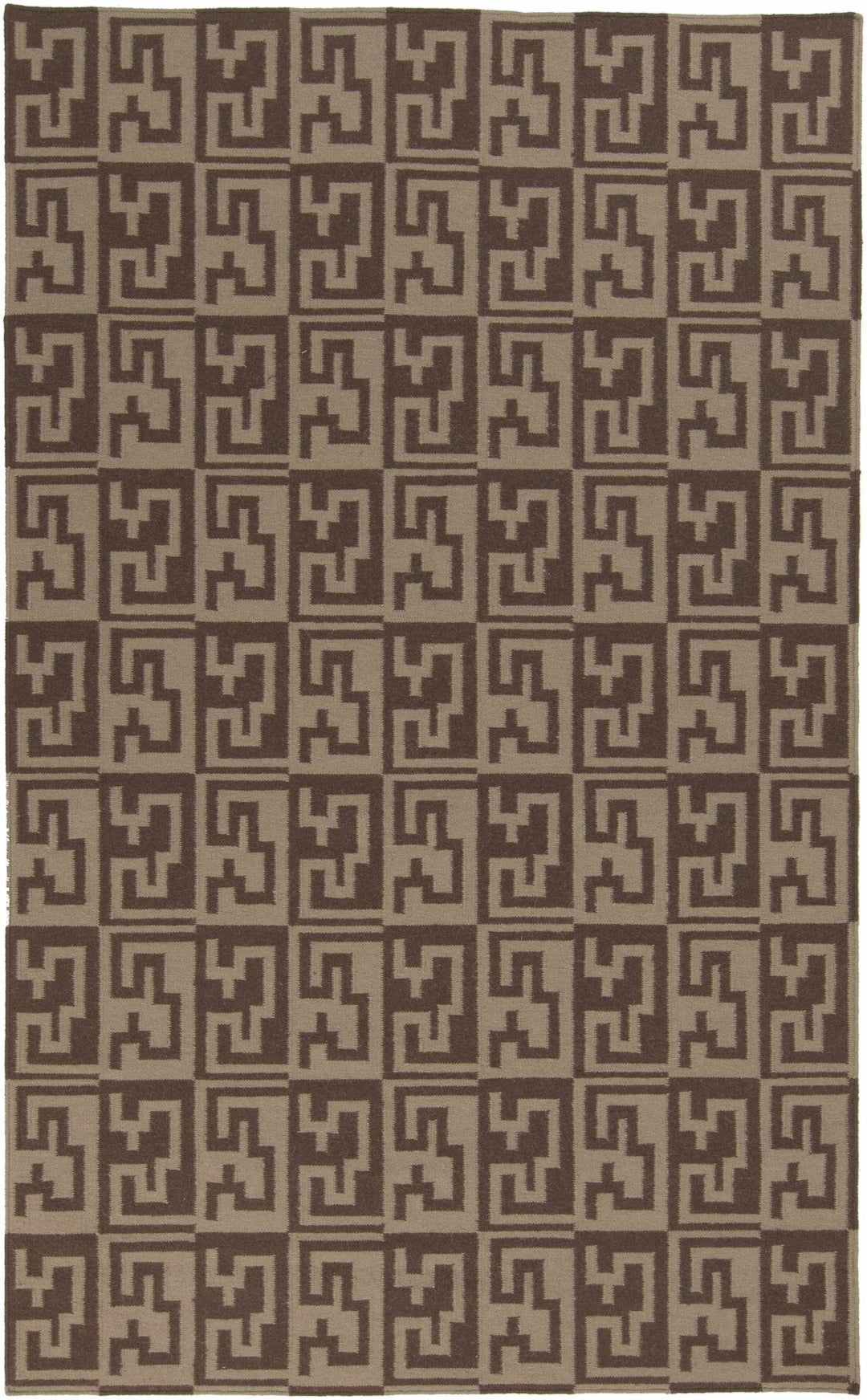 Paxville Modern Geometrical Design Brown Area Rug - The Rug Decor