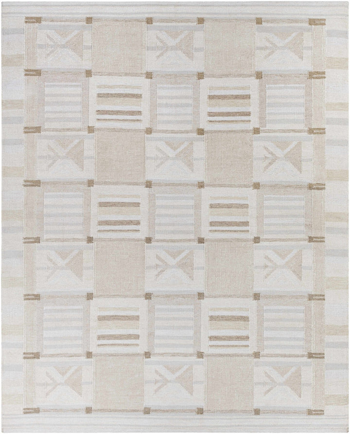Pearcedale Modern Geometrical Design Ivory And Beige Area Rug - The Rug Decor